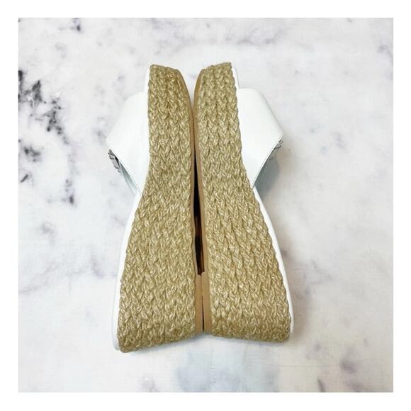 Stuart Weitzman Saint Tropez Crystal Buckle Slide Espadrille Wedge Sandals NWOB - Picture 7 of 12